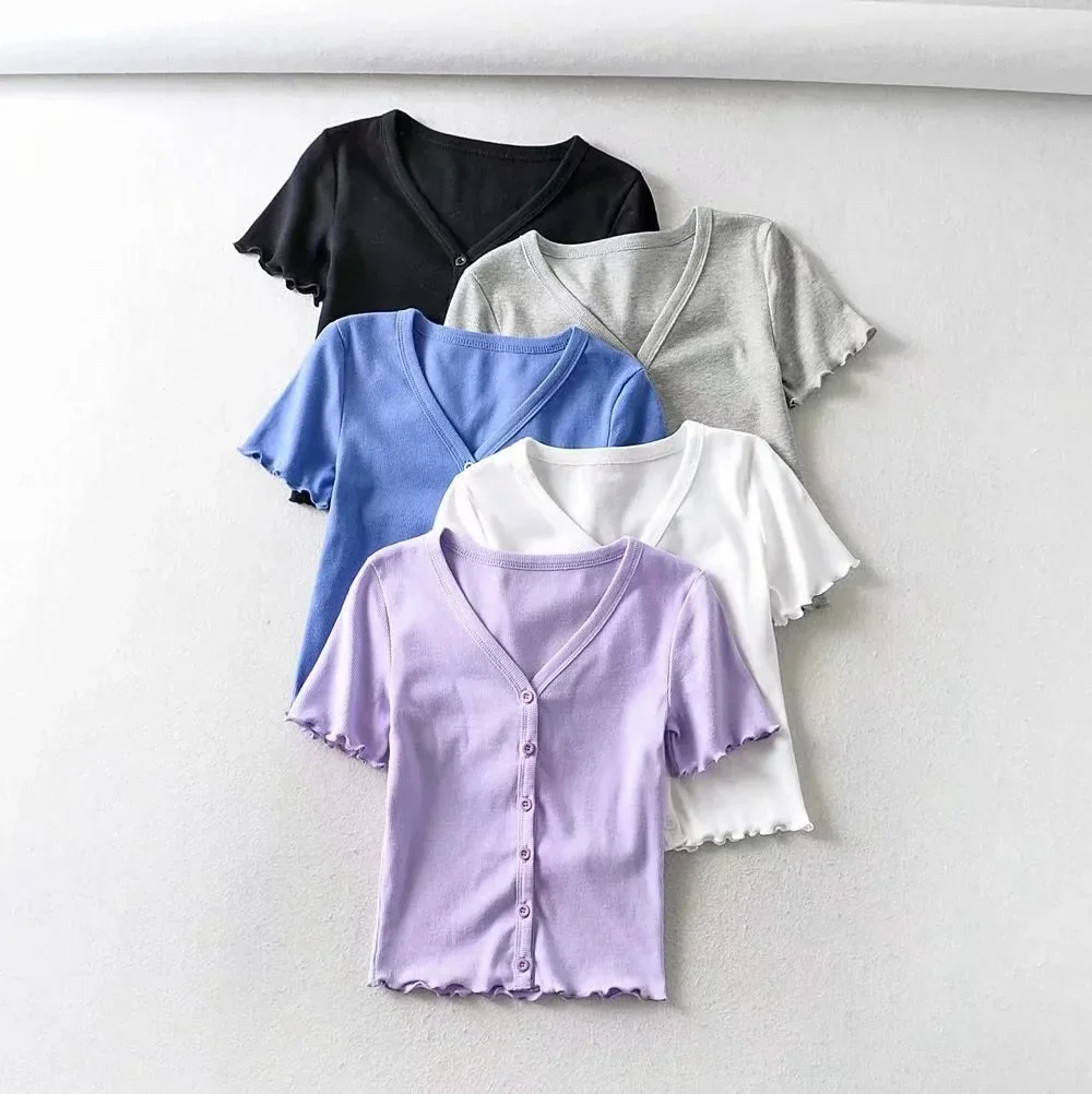 Уличная одежда Pure Desire Эстетическая укороченная футболка с высокой талией