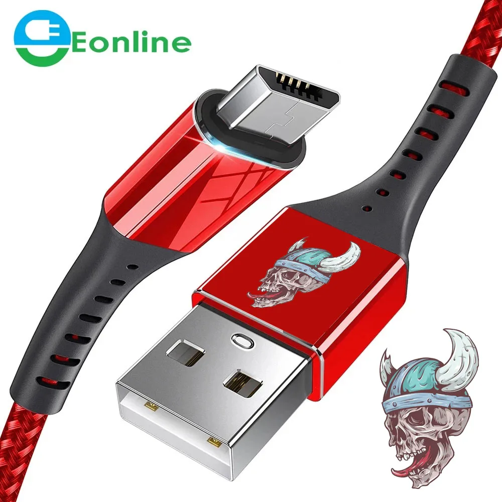 

EONLINE 100cm 3A QC3.0 Braided Micro USB Cable for Android HTC Huawei Xiaomi Fast Charging Data Cable For Samsung