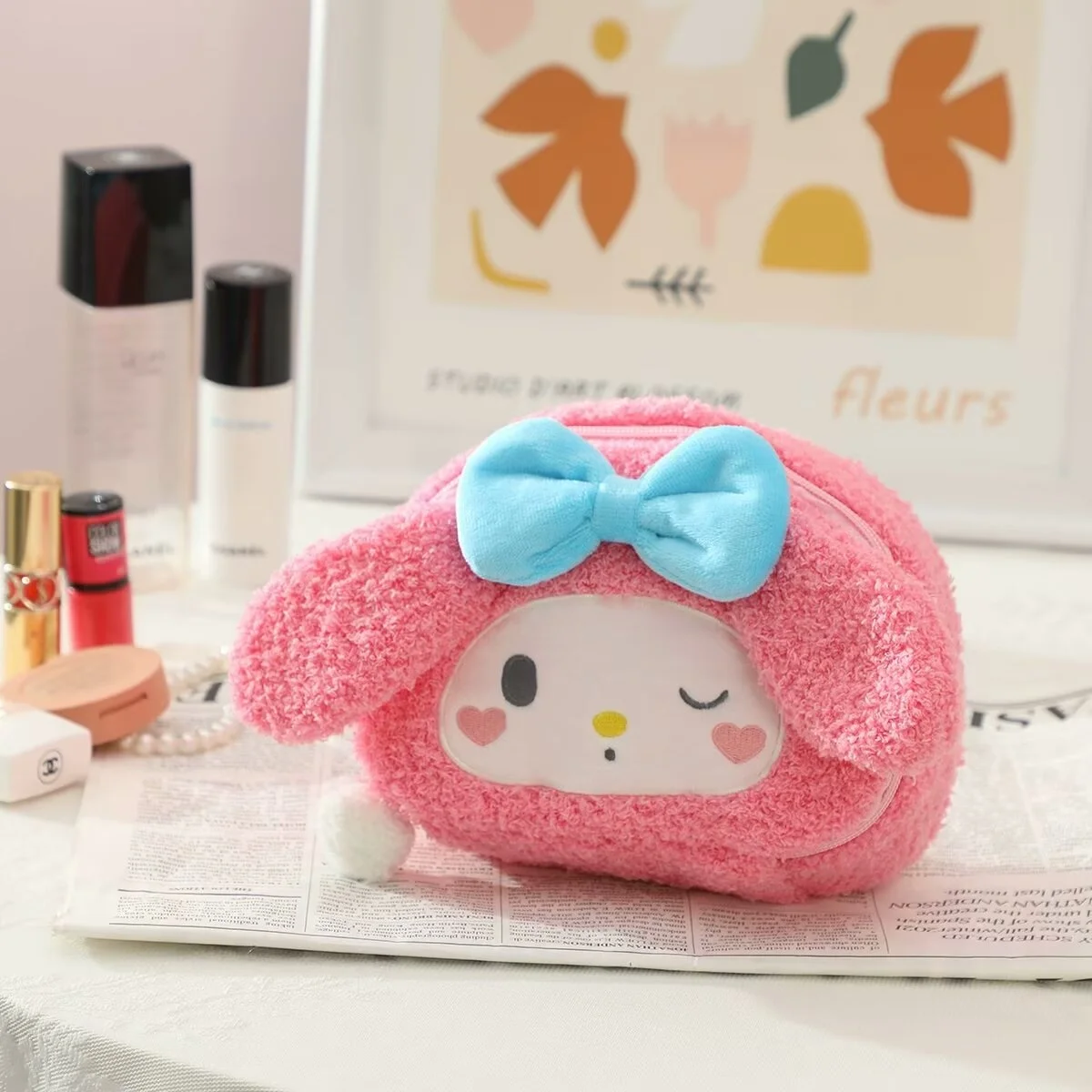 Плюшевая сумка Sanrio Hello Kitty Kuromi My Melody косметичка Kawaii в японском стиле подарки для
