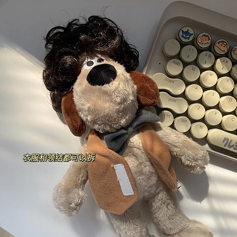 

Симпатичная плюшевая кукла Wallace & gromit, жилет с кудрявыми волосами для джентльмена, моделирование, кавайная пушистая мягкая Набивная игрушка,...