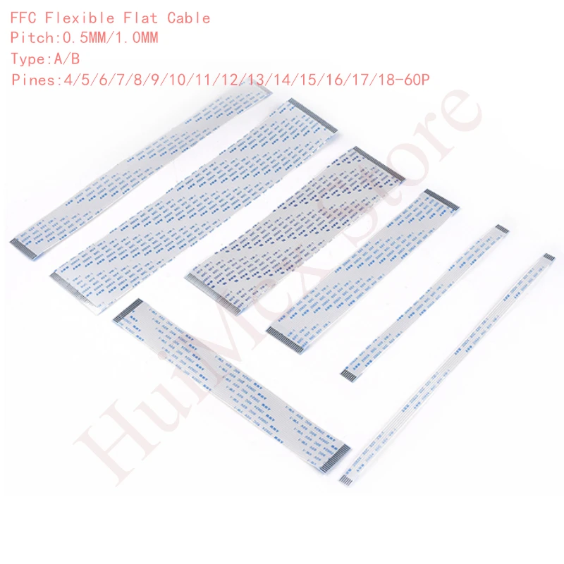 AWM 20624 80C 60V VW-1 FFC FPC плоский гибкий кабель 0 5 мм 4 6 7 8 9 10 11 12 15 16 20 24 26 30 36 40 50-60Pin 100/200/300/400