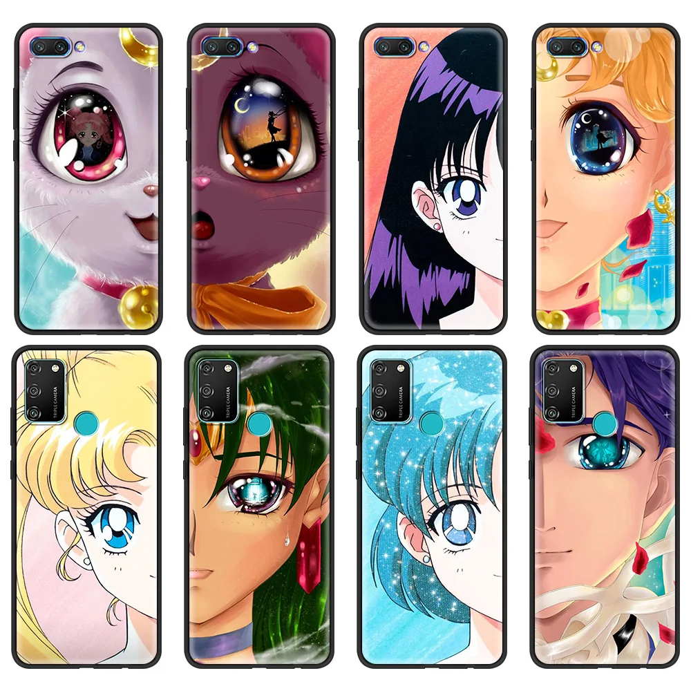 

Милый чехол для телефона с аниме Сейлор Мун для Honor 50 20 Pro 20i 10i 10 9 Lite 8X 8A 7A 7X, чехол для Huawei Y6p Y9s Y7a Y6 Y7 Y9 2019