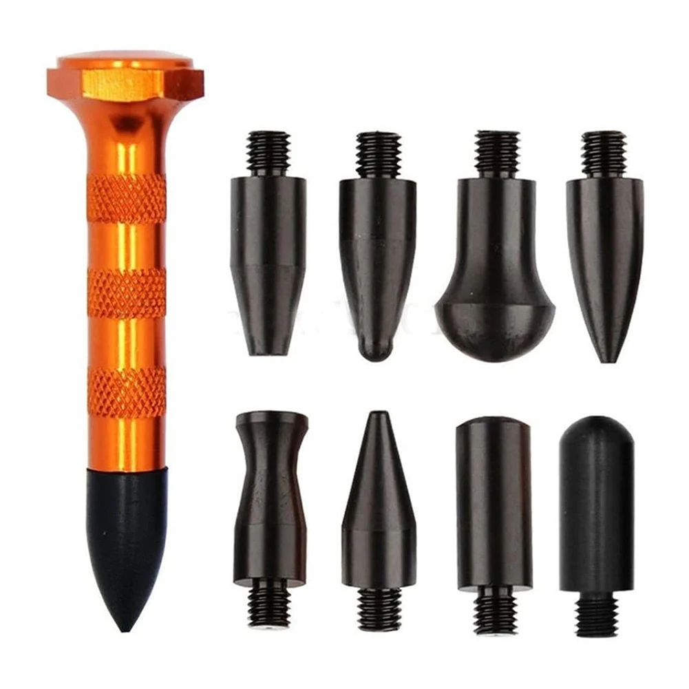 9pcs Car Paintless Knock Down Pen PDR Tools Tap Body Panel Dent Removal Repair Maintenance Hand |