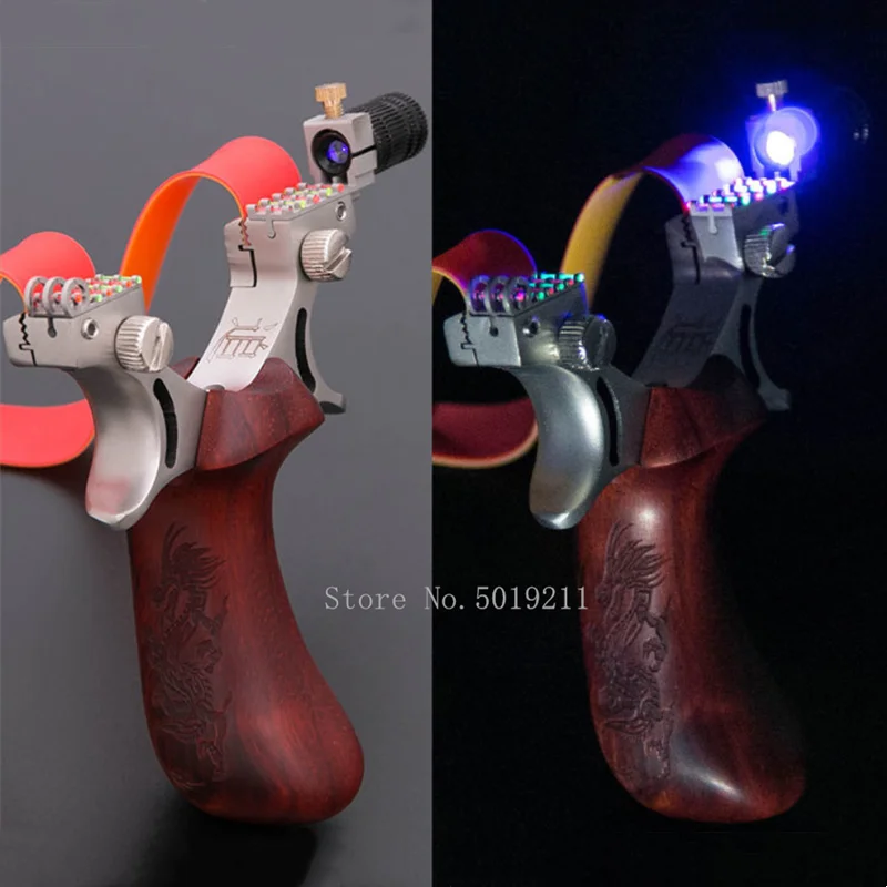 

New Large Power Flat Leather Slingshot Stainless Steel Outdoor Hunting Slingshot High Quality and High Precision Slingshot