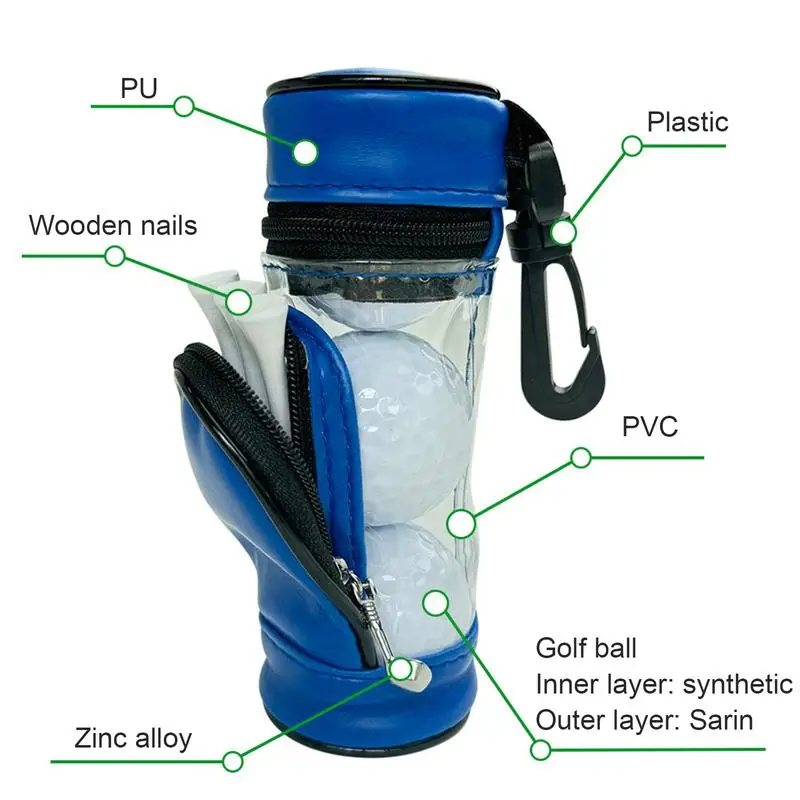 głosem Przenośna torba golfowa Pudełko do przechowywania kostek golfowych Torba biodrowa Outdoor Sports mała na piłki treningu golfowego