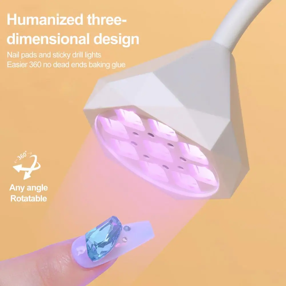 Лампа для ногтей со шлангом на гибкой стойке лампа с регулируемым углом