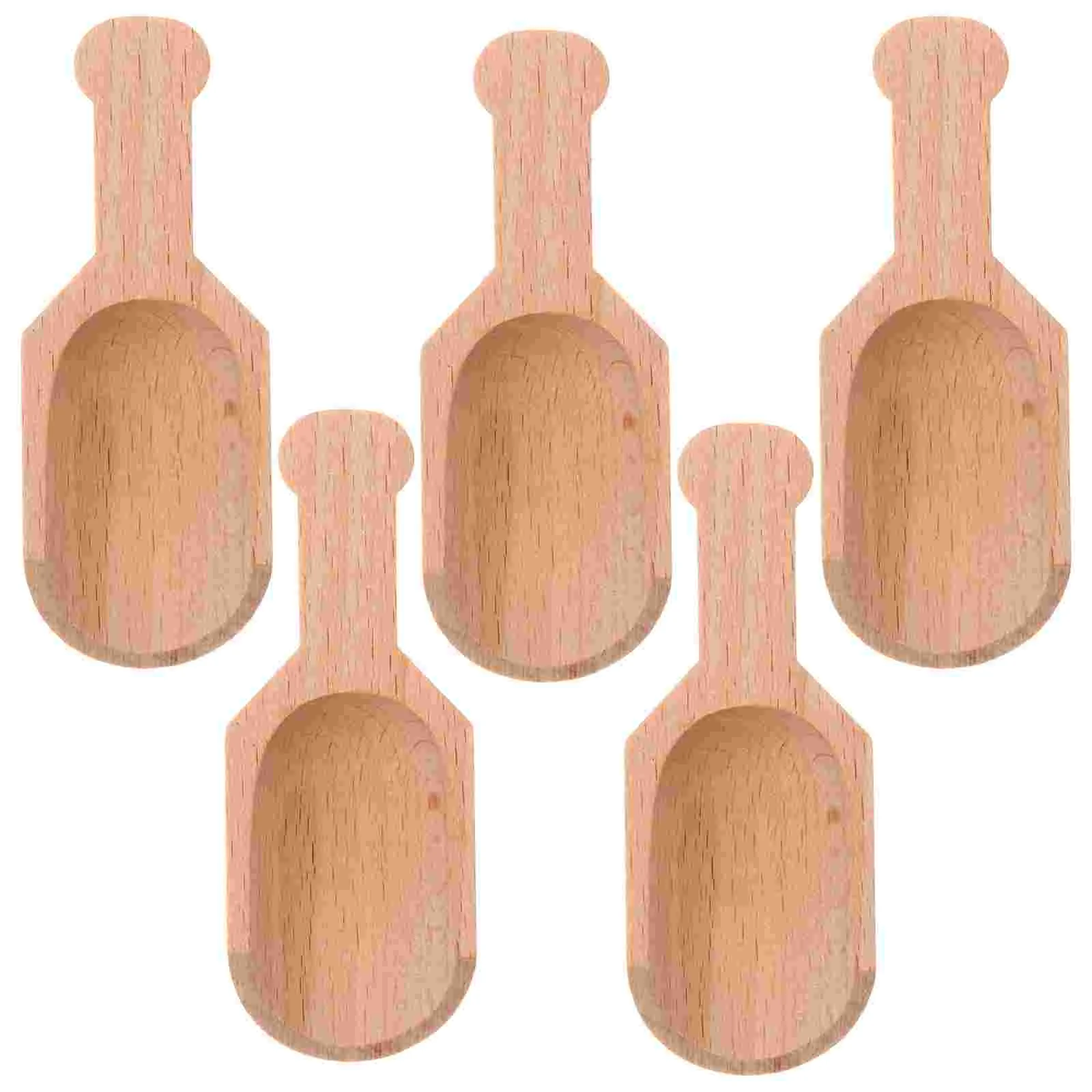 

Spoons Spoon Scoop Wooden Wood Tea Salt Scoops Bath Honey Bamboo Tasting Sugar Mini Flour Scooper Dessert Ice Cream Condiment