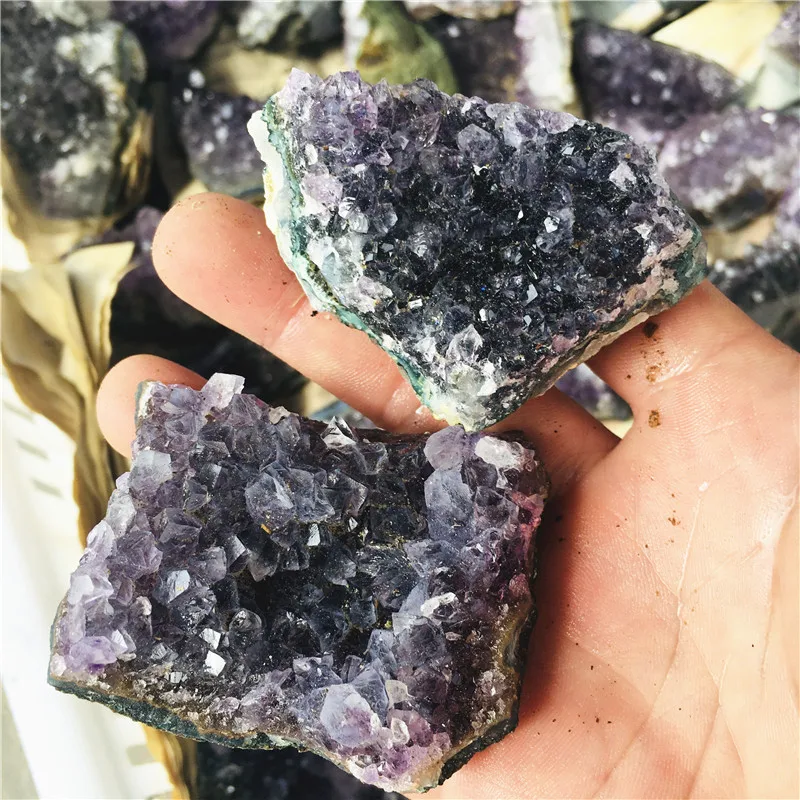 

Natural Raw Amethyst Quartz Purple Crystal Cluster Healing Stones Specimen Home Decoration Crafts Decoration Ornament