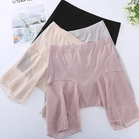 summer thin safety pants plus fertilizer plus size fat mm lace edge lengthened five points anti lighting safety pants high waist