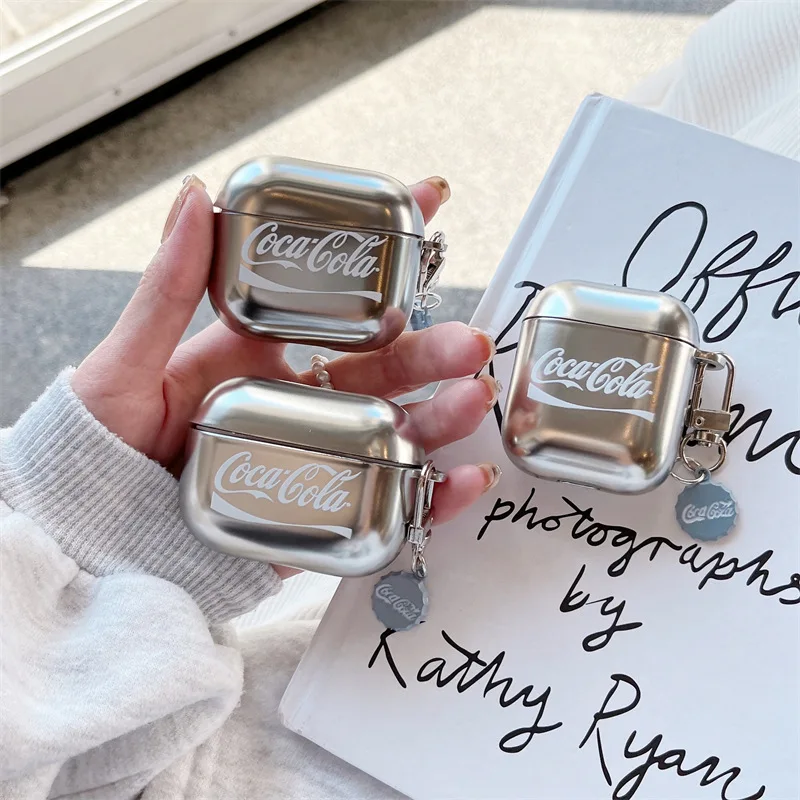 

Electroplated Coke Bottle Cap Pendant 2021 AirPods 3 Case Apple AirPods 2 Case Cover AirPods Pro Case IPhone Earbuds Accessories