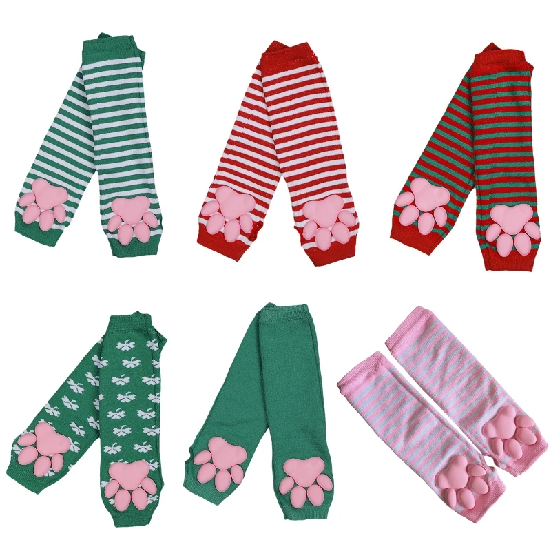 

Cute Pawpads Gloves Silicone Paw Cosplay Fingerless Mittens for Gatherings L5YB