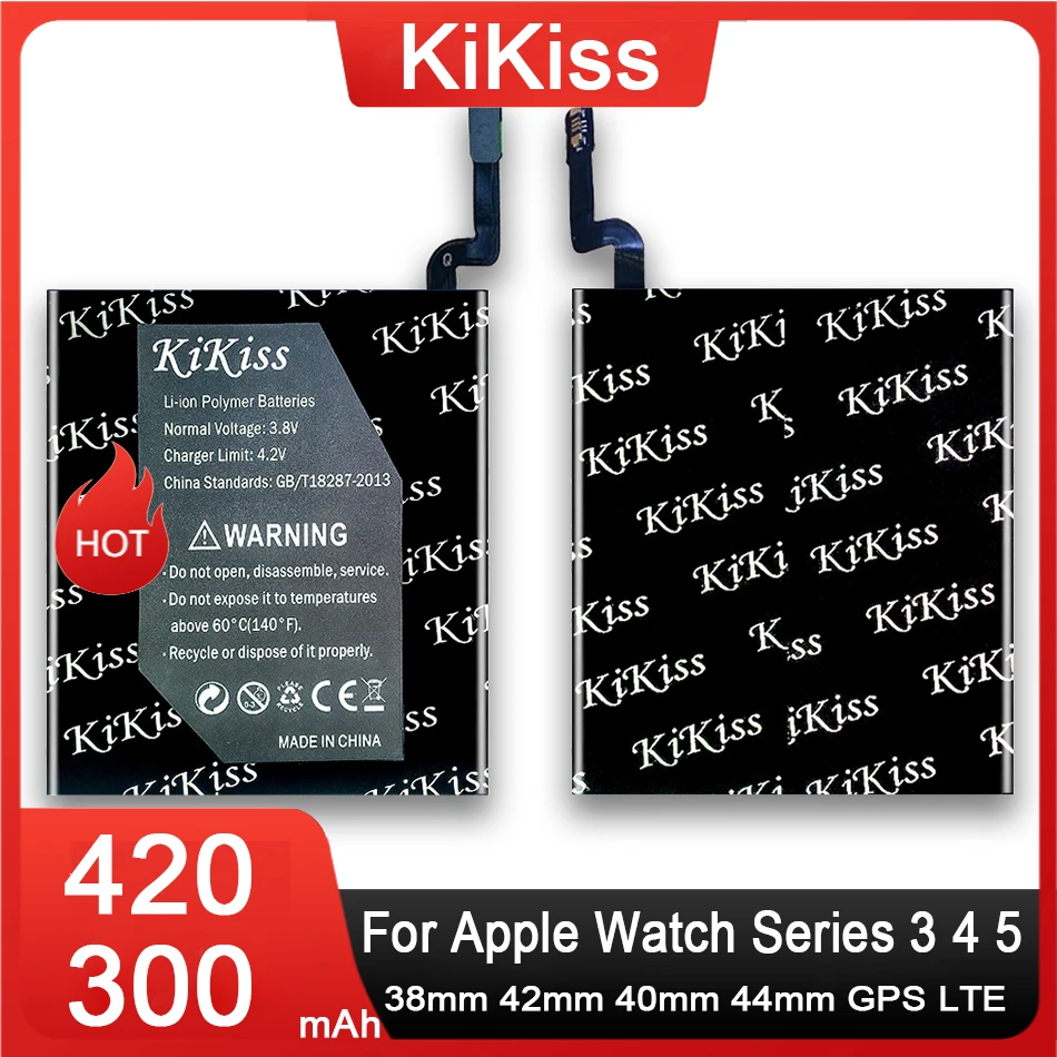 

Аккумулятор KiKiss серия 5 серия 4 серия 3 для Apple Watch iWatch Серия 3 4 5 S3 S4 S5 38 мм 42 мм 40 мм 44 мм GPS LTE