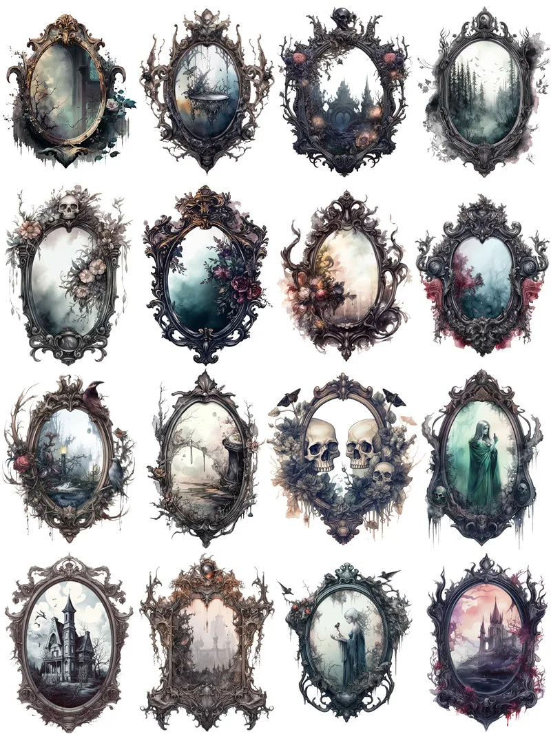 

Готические зеркальные наклейки TIAMECH 16 шт.