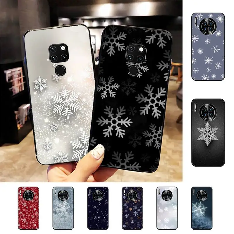 

Christmas Snowflake Phone Case for Huawei Mate 20 10 9 40 30 lite pro X Nova 2 3i 7se