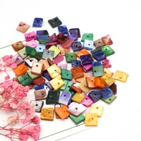 100g natural shell beads square shape natural shell loose beaded for women making diy decoration accessories wholesale 9 10mm