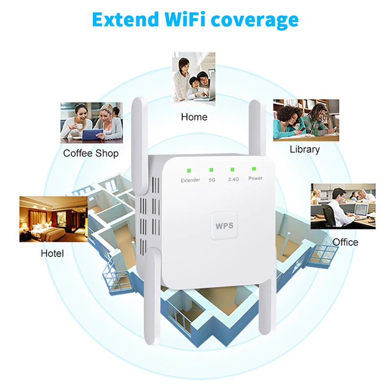 Ретранслятор Wi-Fi беспроводной адаптер удлинитель дальнего действия порт LAN