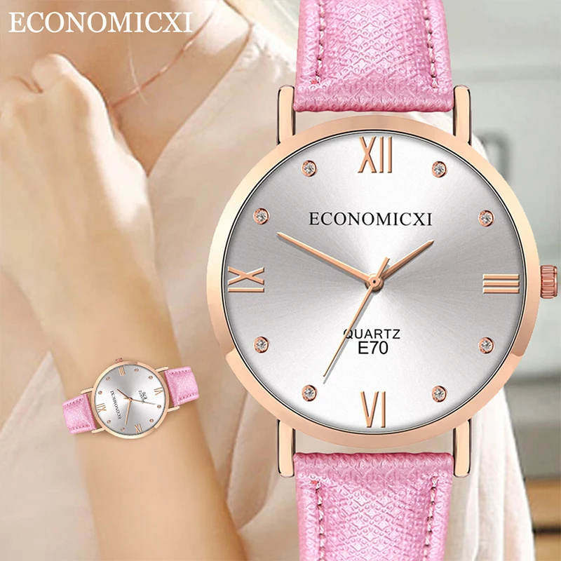 

2022 Watch Women Fashion Casual Leather Belt Watches Simple Ladies Analog Quartz Clock Luxury Dress Women's Watches Reloj Mujer