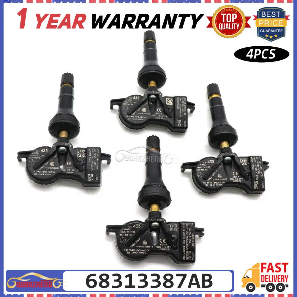 Датчик давления в шинах 68313387AB 433 МГц для Chrysler Pacifica 200 Dodge Durango Дротика Jeep Fiat |