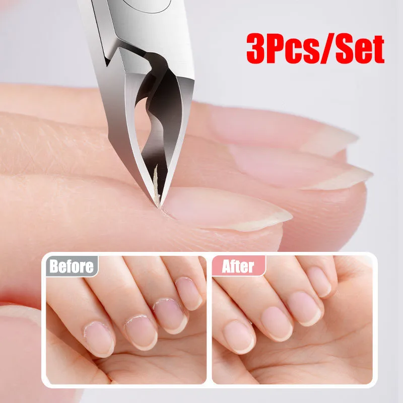 

3Pcs/Set Stainless Steel Cutter Scissor Cuticle Clipper Pusher Dead Skin Remover Kit Manicure Pedicure Nail Art Tools Wholesale