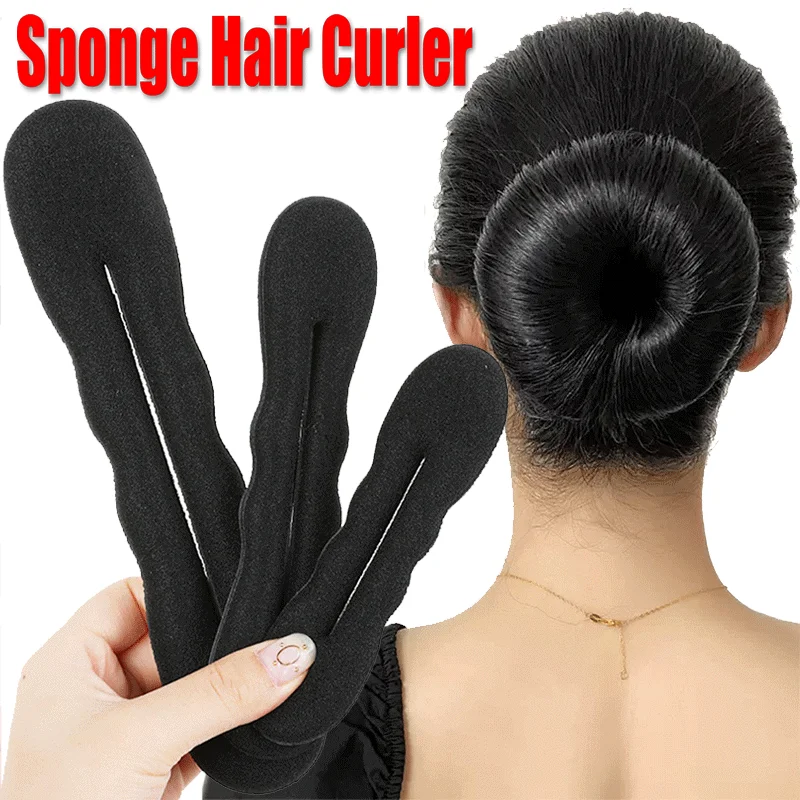 

4PCS Magic Hair Styling Twist Bun Hairpin Hairdisk Meatball Head Rubber Clip Hair Accessories for Women Girls Hair Braiding Tool