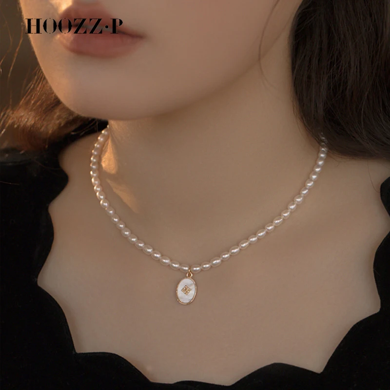 

HOOZZ.P Fashion Pearl Necklace Natural Freshwater Cultured Fine Jewelry Gift For Women White Rice Mini Baby Pearls Adjustable