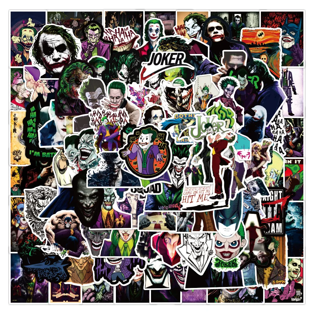 

50/100 шт., смешанные наклейки в виде персонажей из фильма «ужасы»