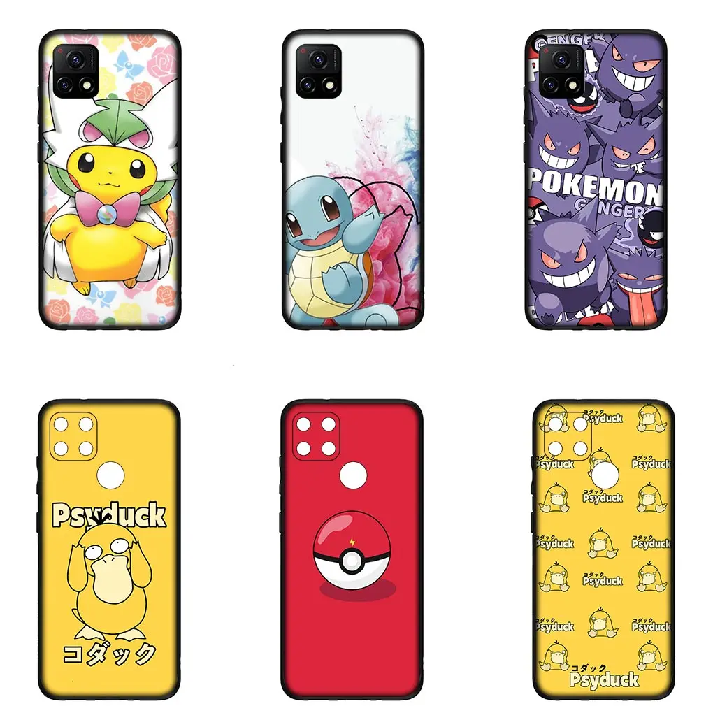 Pokemon GO Gengar Pikachu Psyduck Phone Cover for Samsung Galaxy S21 S20 Fe S23 S22 Ultra S8 Plus A12 A13 A21S A71 Soft Case