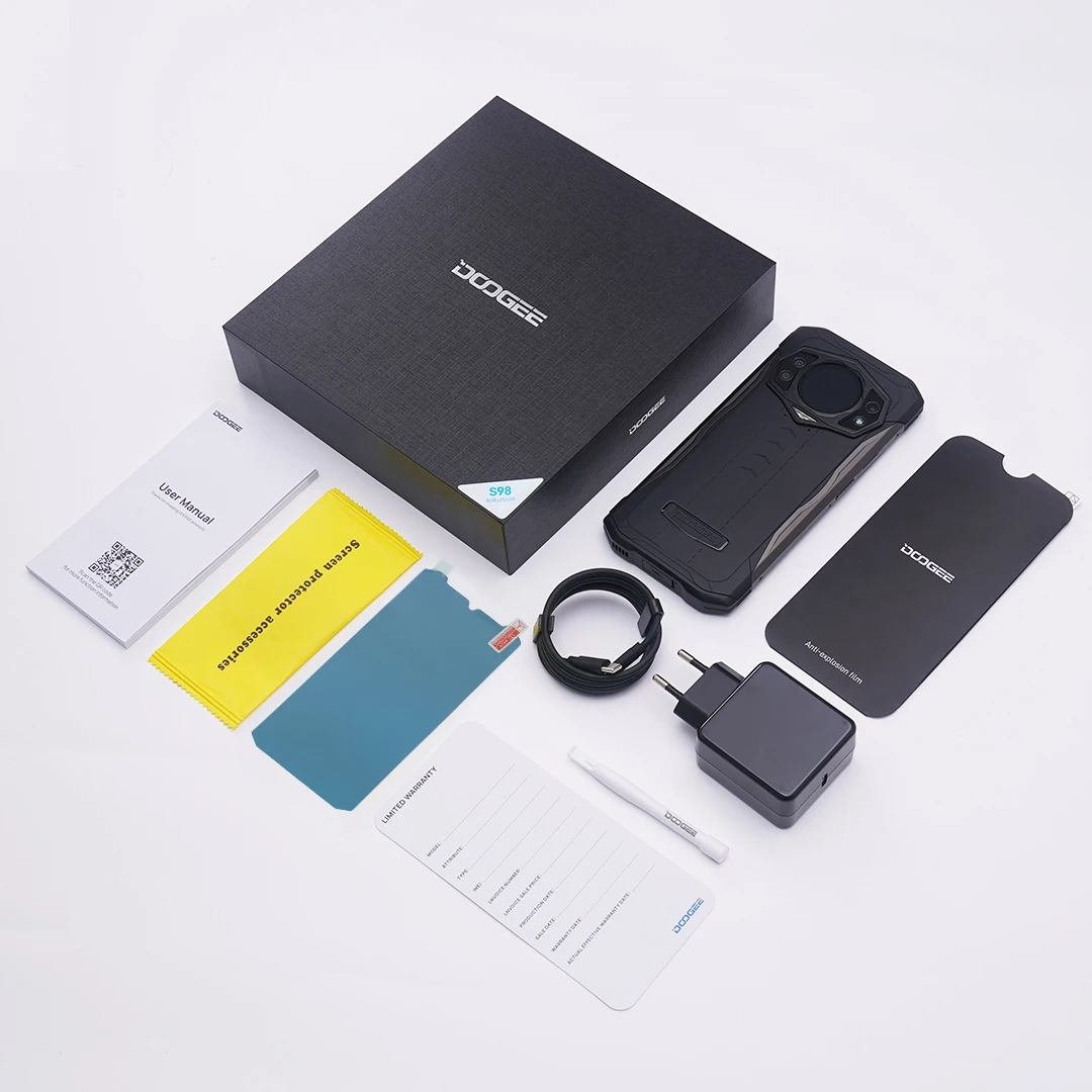 DOOGEE S98 Прочный телефон 8 + 256 ГБ Android 12.0 6 3 &quotЖК-дисплей FHD Циферблат Задний смартфон
