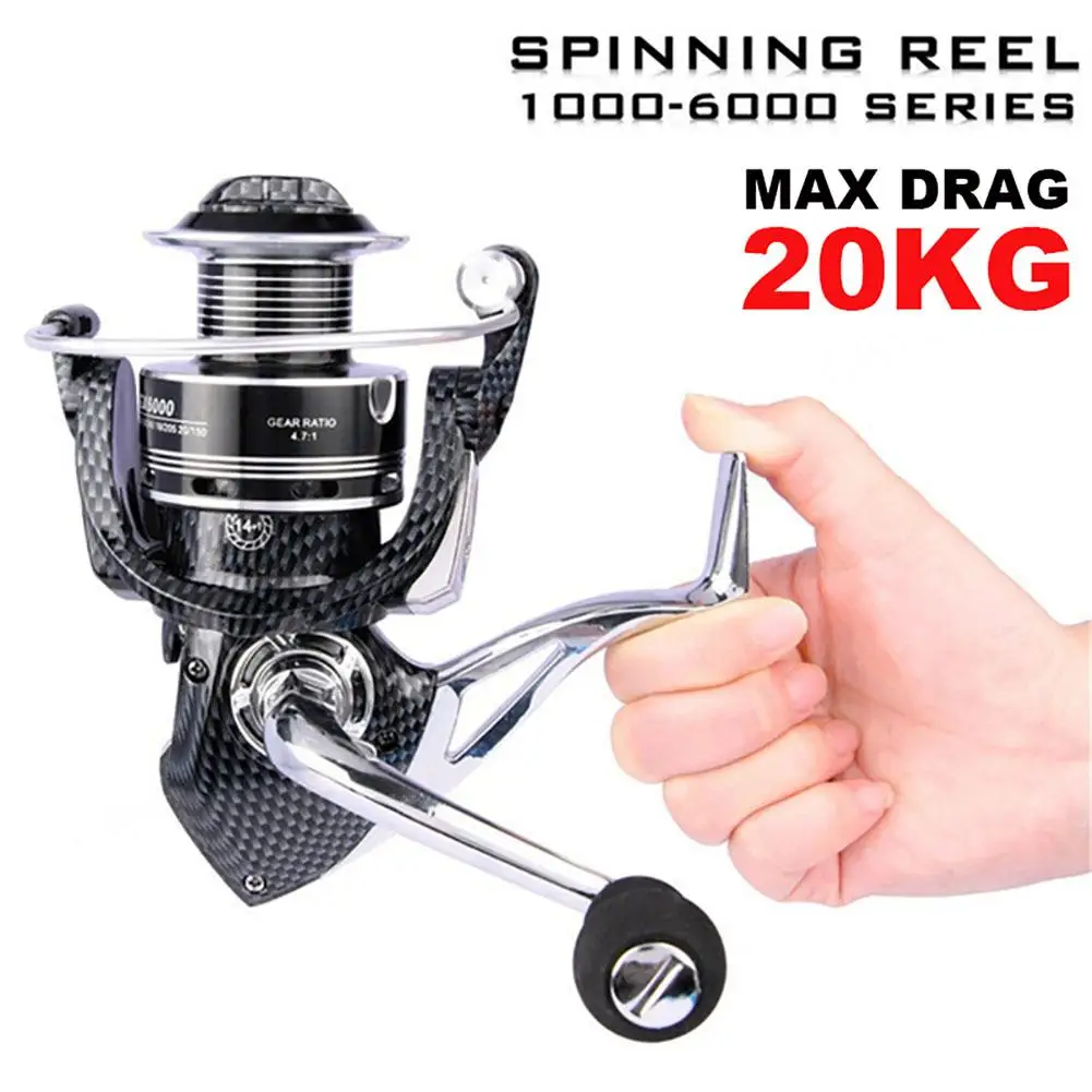 

1PCS Full Metal Spinning Fishing Reel 13+1bb Bearing GX1000-6000 Powerful Outdoor Fishing Tackle Equipment