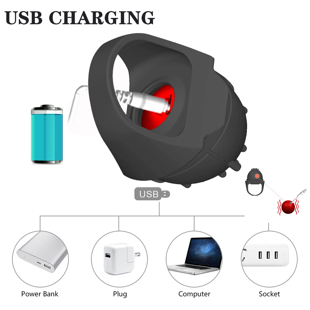 Массажное кольцо для женщин с USB-зарядкой |