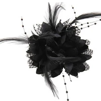 40hotfashion flower feather bead corsage hairband pin wedding headwear decor gift
