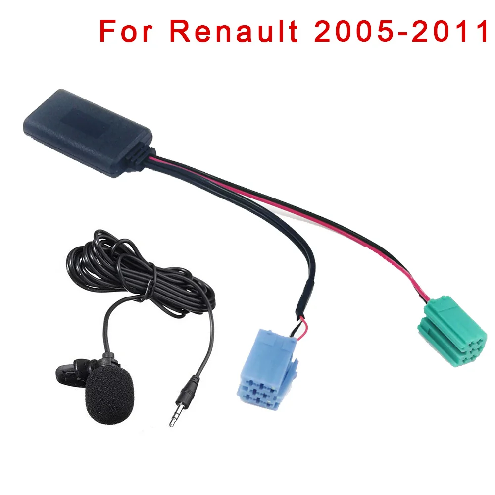 

Car Bluetooth 5.0 Stereo Audio AUX Input Cable Plug Jereh BT 5908 MIC Handsfree ISO Plug AdapterFor Renault 2005-2011