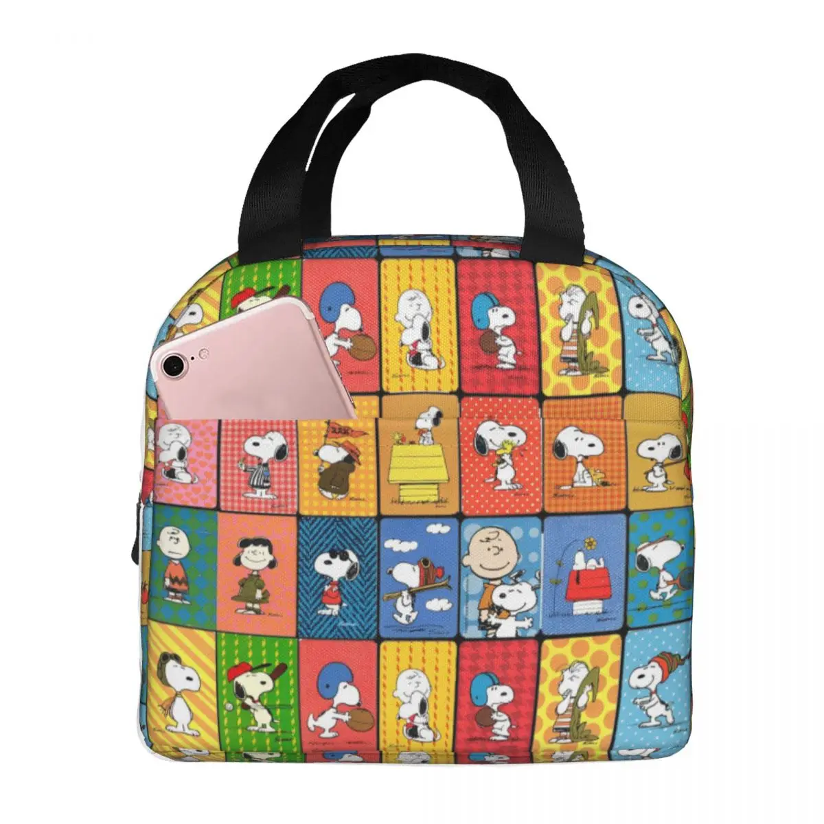 MINISO Сумка для обеда с принтом арахиса Snoopy мужчин ланч-бокс забавными животными и