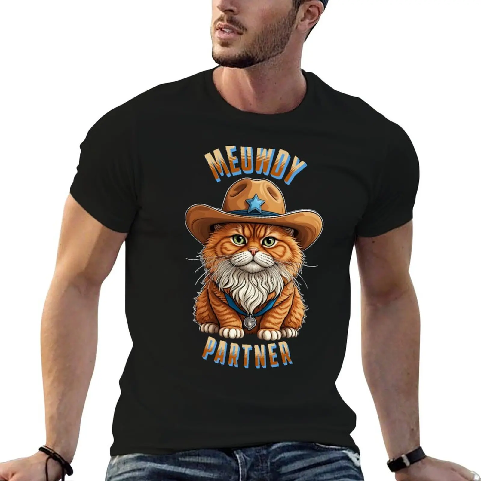 Фото Футболка Meowdy Partner, легкая праздничная футболка №1