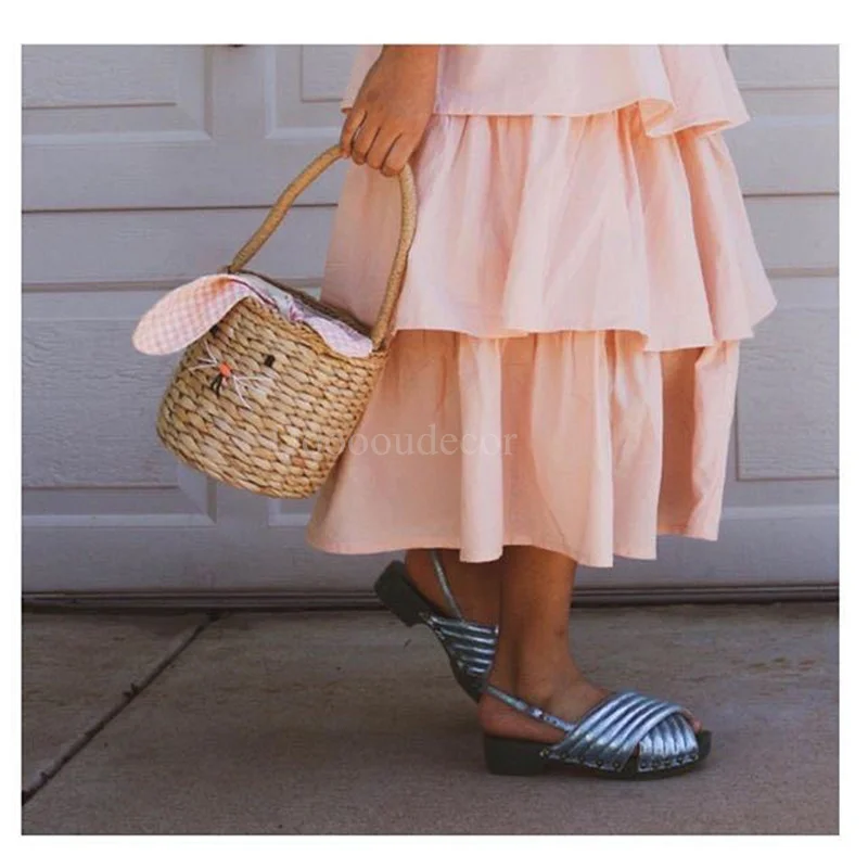 Милая Детская ротанговая сумка для взрослых пляжные соломенные сумки Женский