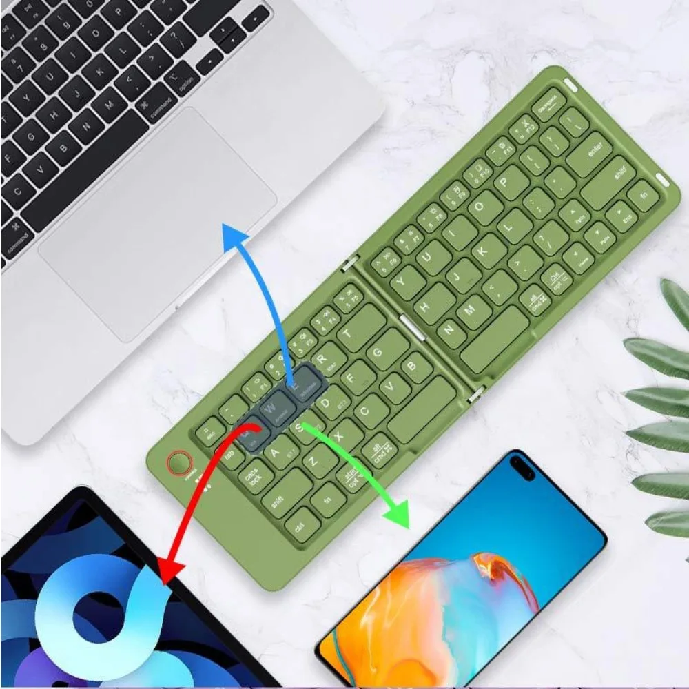 Легкая складная Bluetooth-клавиатура Удобная перезаряжаемая беспроводная