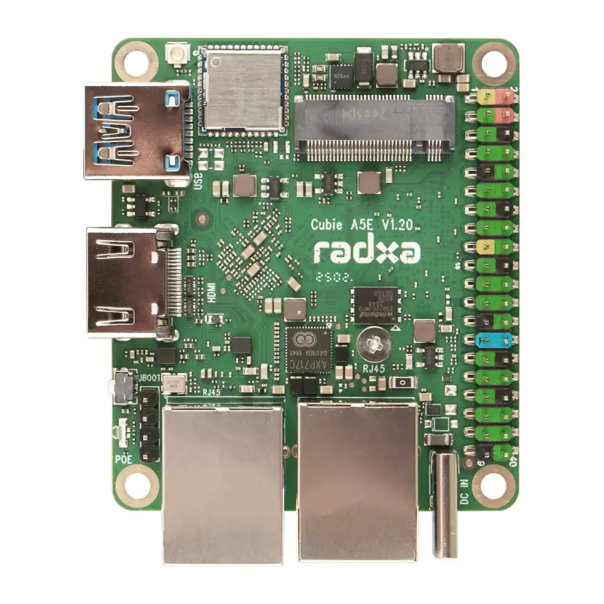 Фото Мини-материнская плата Radxa Cubie A5E с 8-ядерным процессором Allwinner A527 и двумя портами Gigabit Ethernet №2