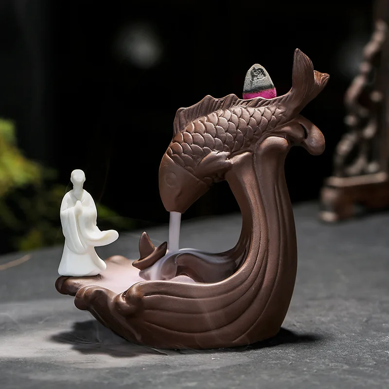 

Home incense mosquito repellent incense aloe sandalwood incense incense burner purple sand backward flow incense burner decorati