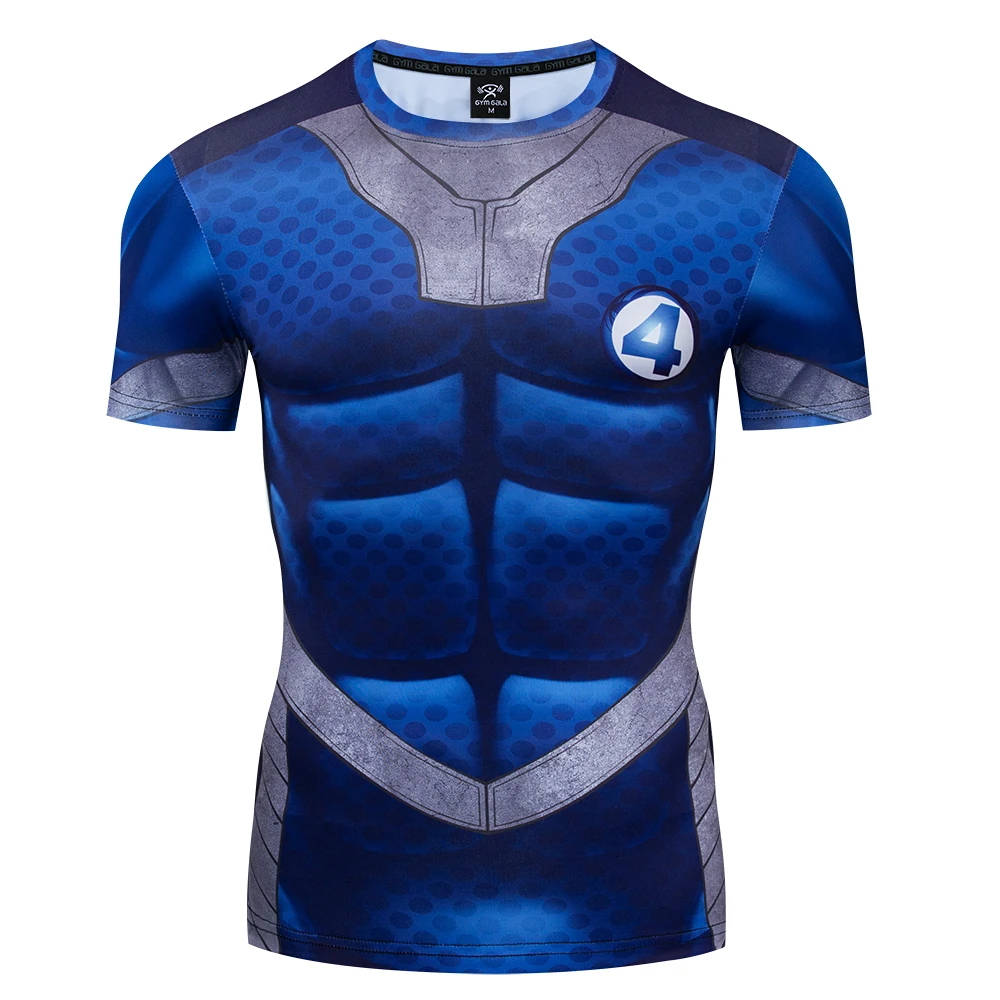 

Comic Running Shirts Men's Jersey Sportswear Men's Running T-Shirts Quick Dry Compression Sport T-Shirts Fitness Gym Tops