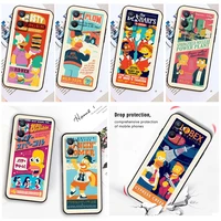 anime cartoon simpsons phone case black for oppo find x5 x3 x2 neo lite a96 a57 a74 a76 a72 a55 a54s a53 a53s a16s a16 a9