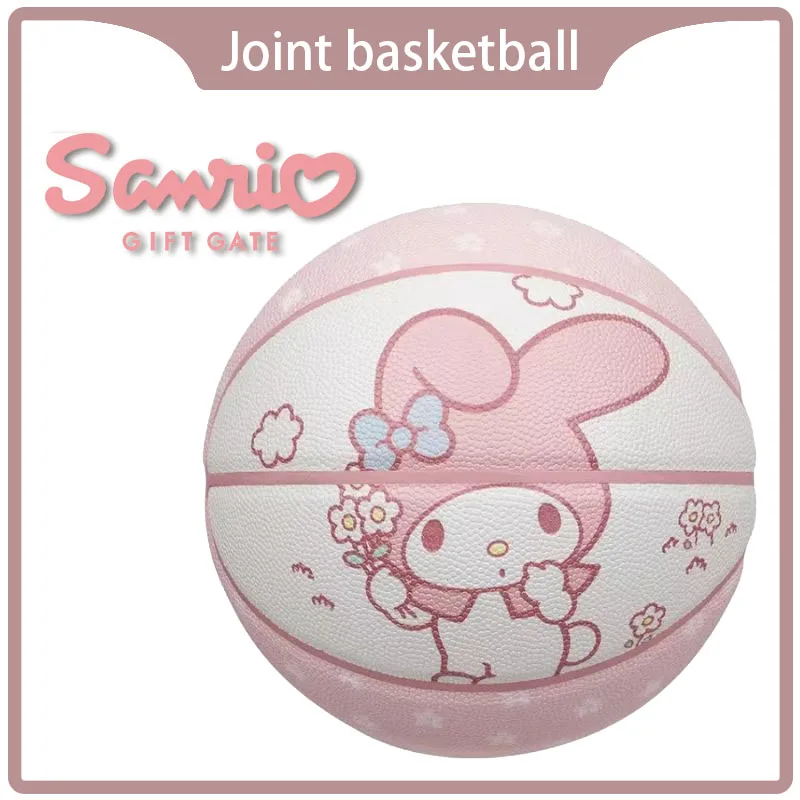 

Sanrio Joint Basketball Melodi High Value Pink Pu Ball Number Seven Lovely and Refined Children's Toys Christmas Birthday Gifts