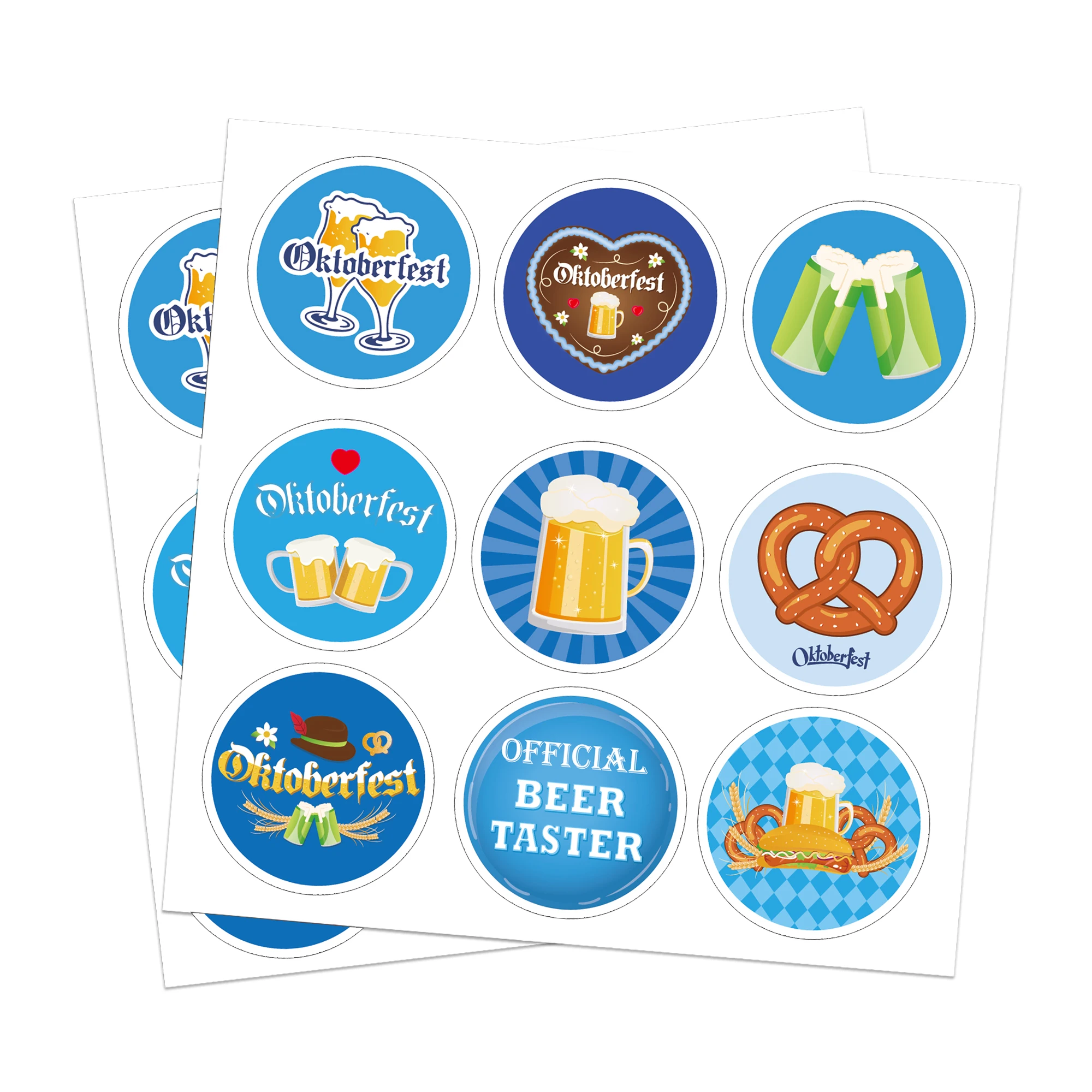 

KK110 180pcs Germany Munich Oktoberfest Beer Birthday Party Sticker Envelopes Sealing Labels for Greeting Cards Gift Decoration