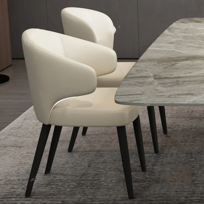 Дешевый обеденный стул с низкой спинкой черные ножки мягкий для спальни