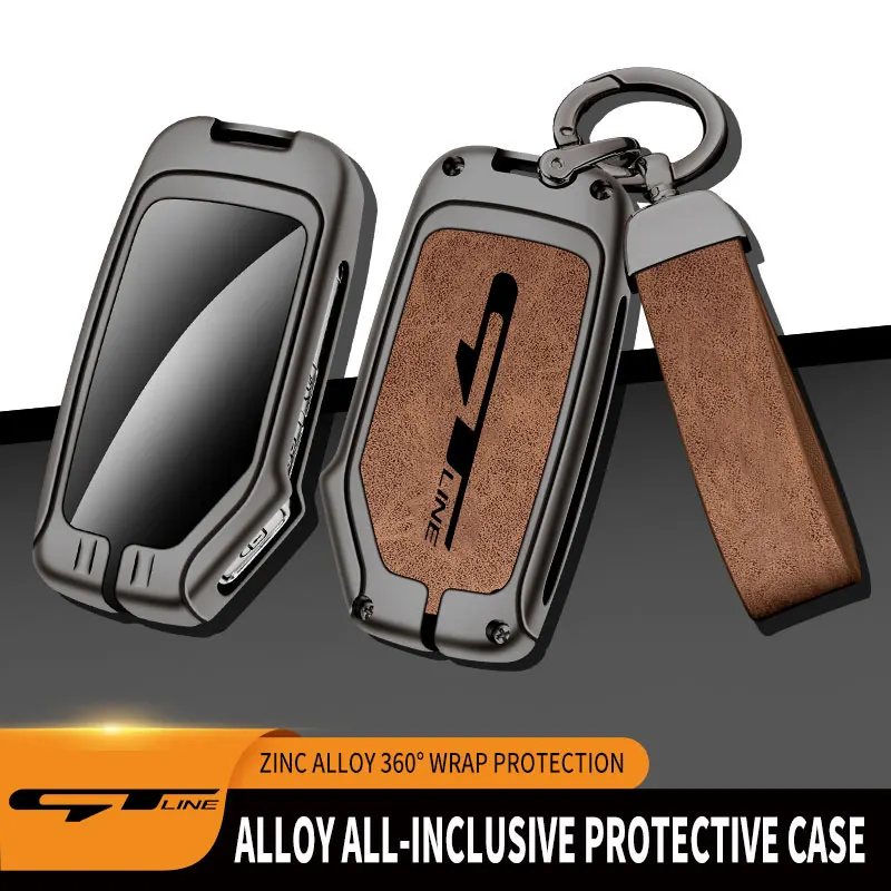 

Zinc Alloy 3/4 Buttons Car Remote Key Case For KIA GT Line Forte Seltos K3 K5 Sportage Ceed Soul For Kia GT LINE Car Key Cover
