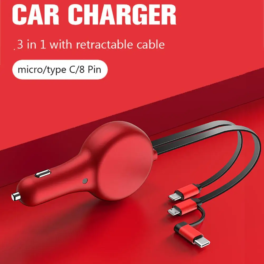 

Новое автомобильное зарядное устройство PD 3 в 1 QC3.0 USB Type C кабель для быстрой зарядки, адаптер для сигареты, шнур, зажигалка Y4D0