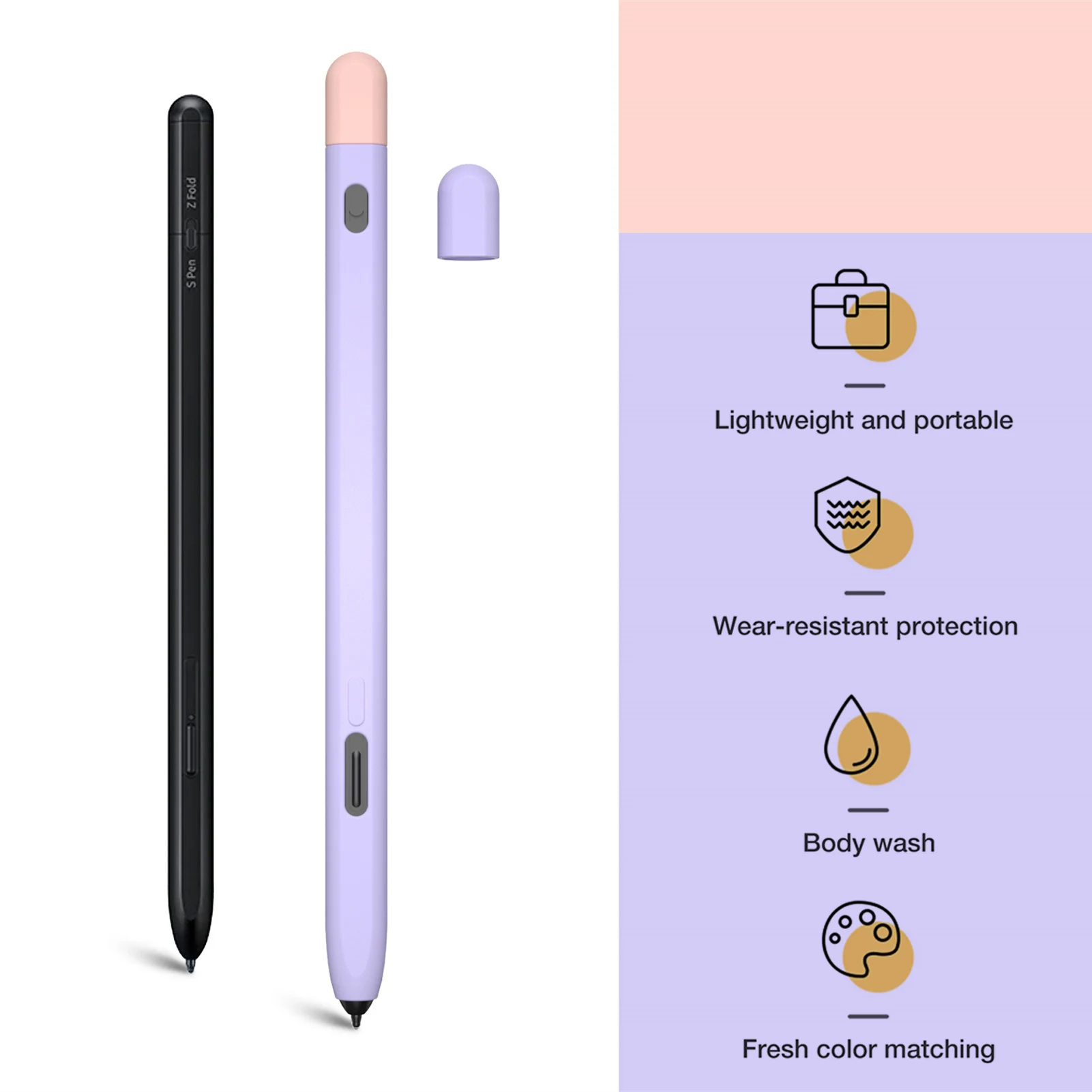 

For Samsung Tab S Pen Pro Stylus Anti-scratch Lightweight Silicone Protective Case Cute Skin Touch Pen Cover Accessories