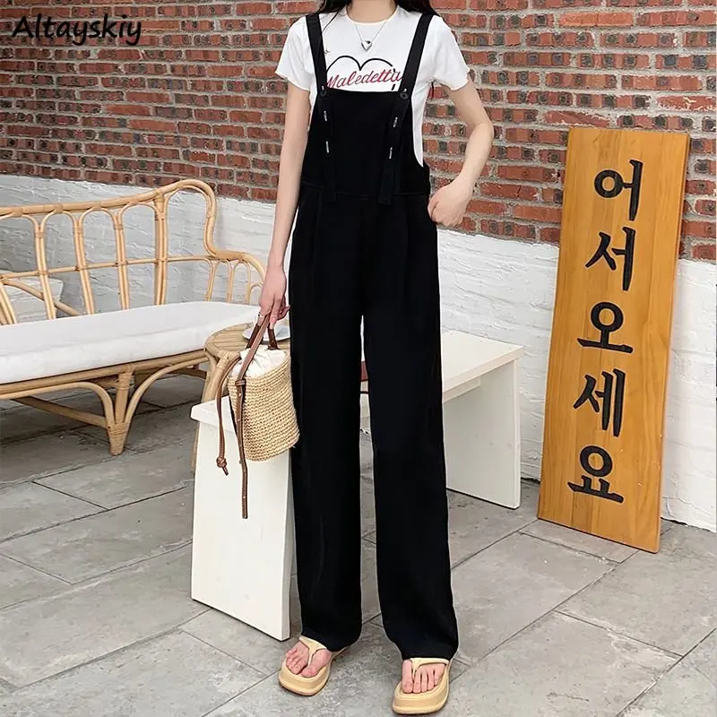 Мешковатый джемпер для женщин, элегантная прямая корейская мода, винтажная универсальная уличная одежда с карманами, длинная, лето