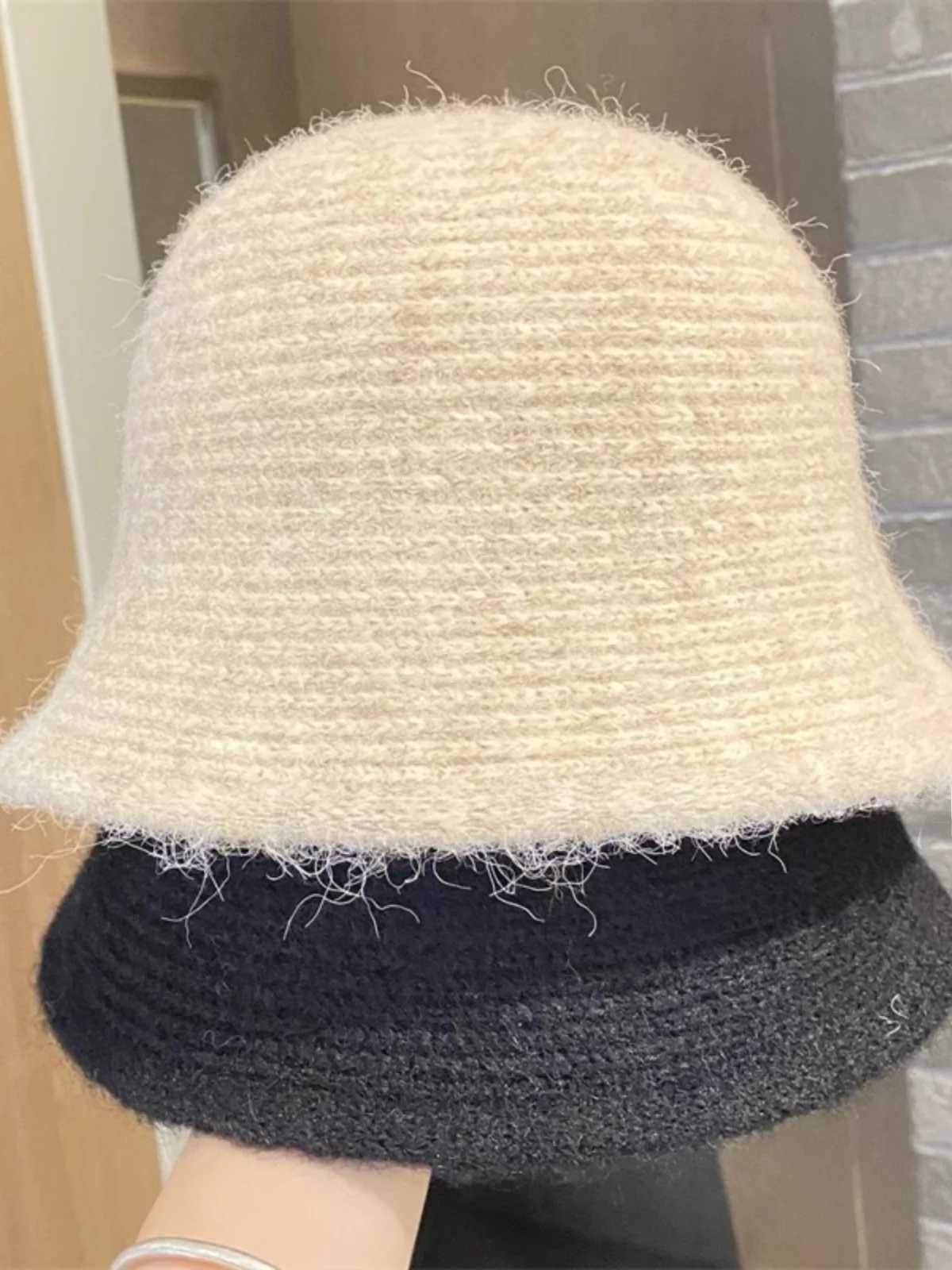 Корейская однотонная вязаная Рыбацкая шапка Sle новинка Женская осенне-зимняя