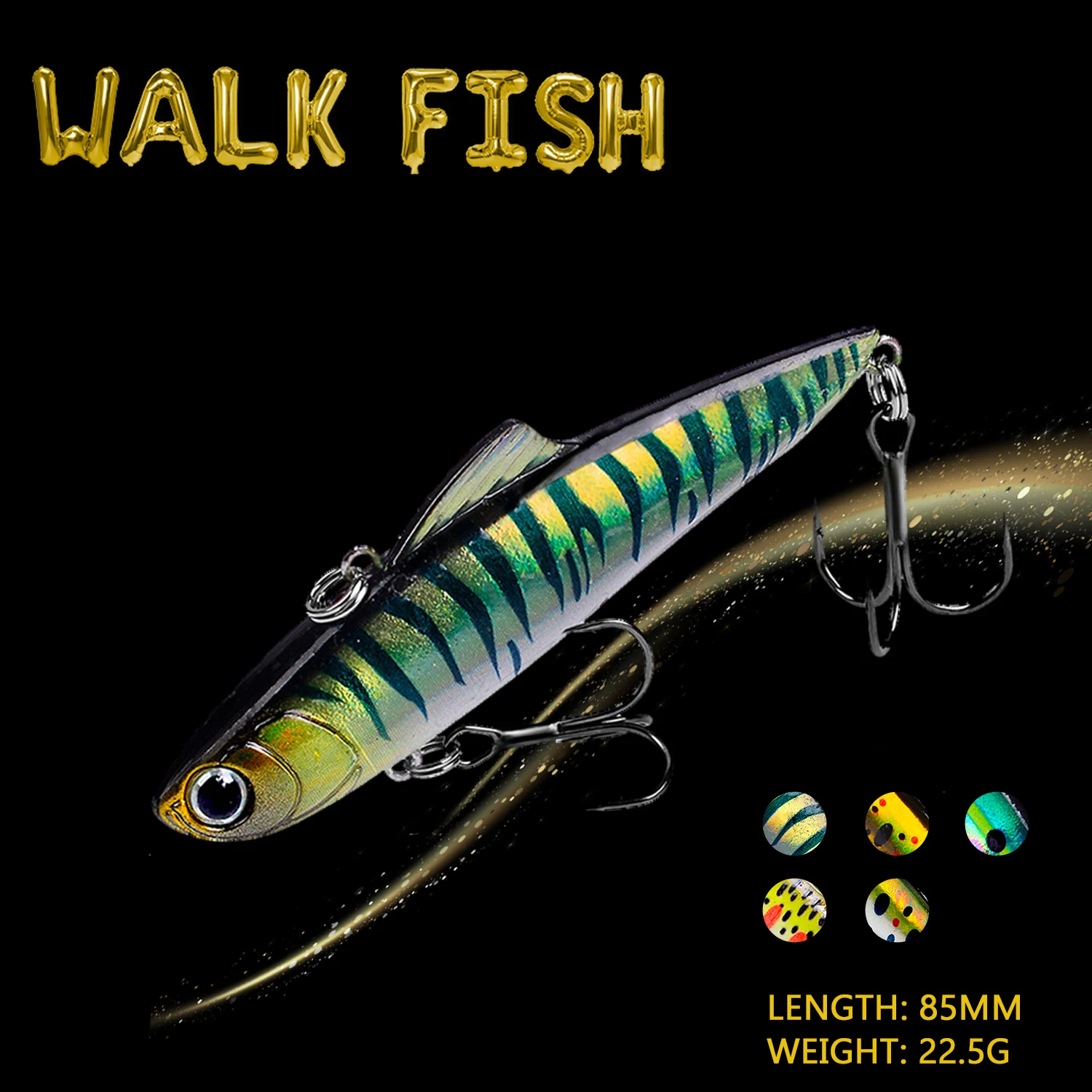 

WALK FISH рыболовная приманка-ВИБ 85 мм/22,5 г, искусственные тонущие приманки, воблеры, Вибрирующая плавающая приманка, рыболовные снасти, кренкбе...