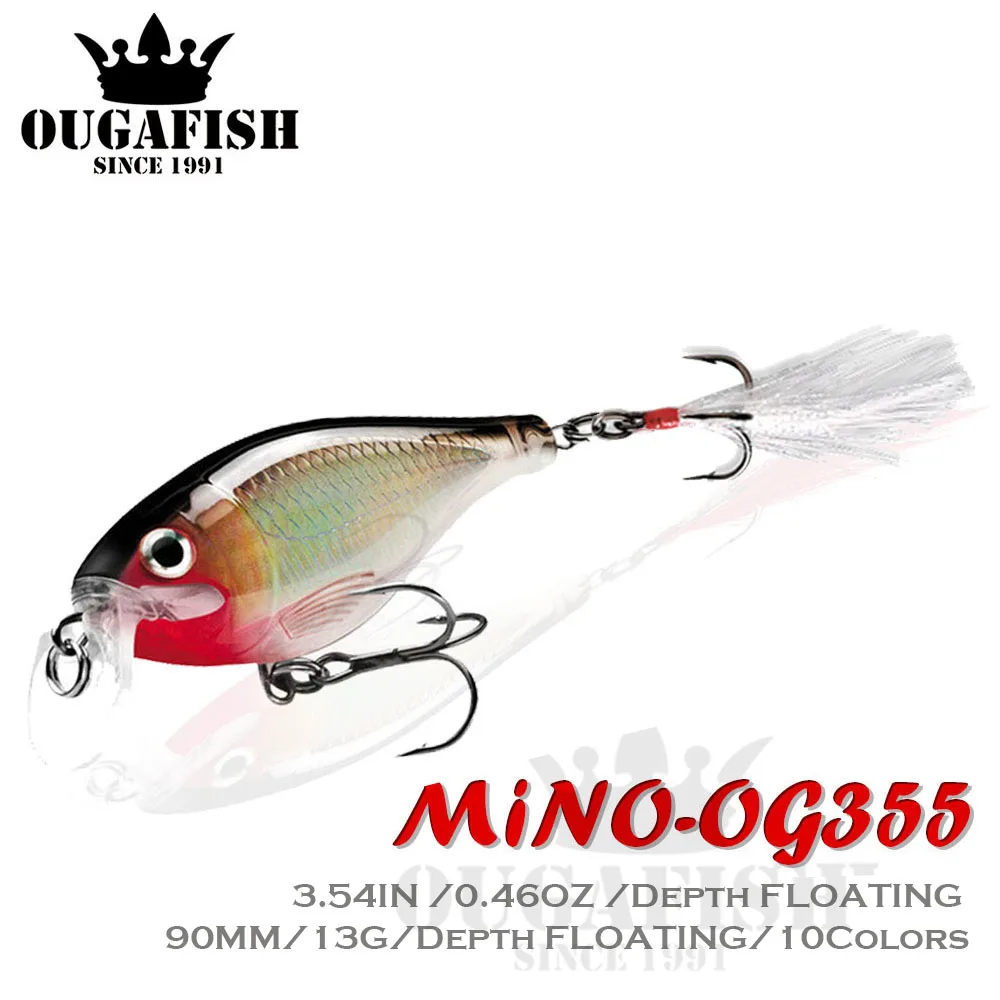

Crankbait Mino Fishing Lure Weights 12.3g 9cm Floating Wobblers Peche Accessoire Black Minnow Leurre Isca Artificial Equipment